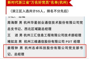 新时代浙江省万名好党员-姜程钟